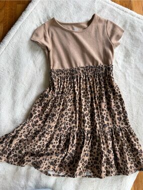 wonder nation Brown Leopard Print One-Piece Bodysuit